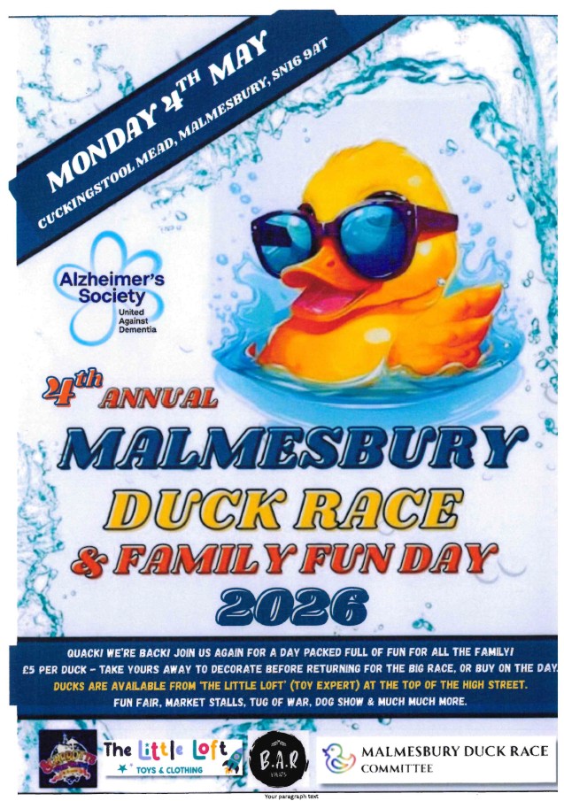 4th Annual Malmesbury Duck Race &amp; Family Fun Day